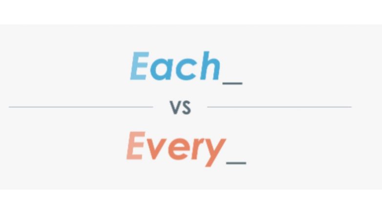 Each vs Every: Difference between Each and Every