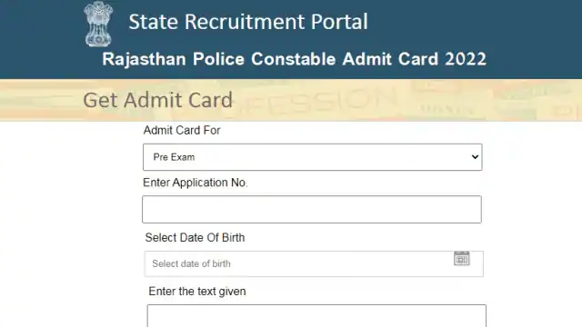 Rajasthan Police Constable Admit Card 2022 released; Direct link here
