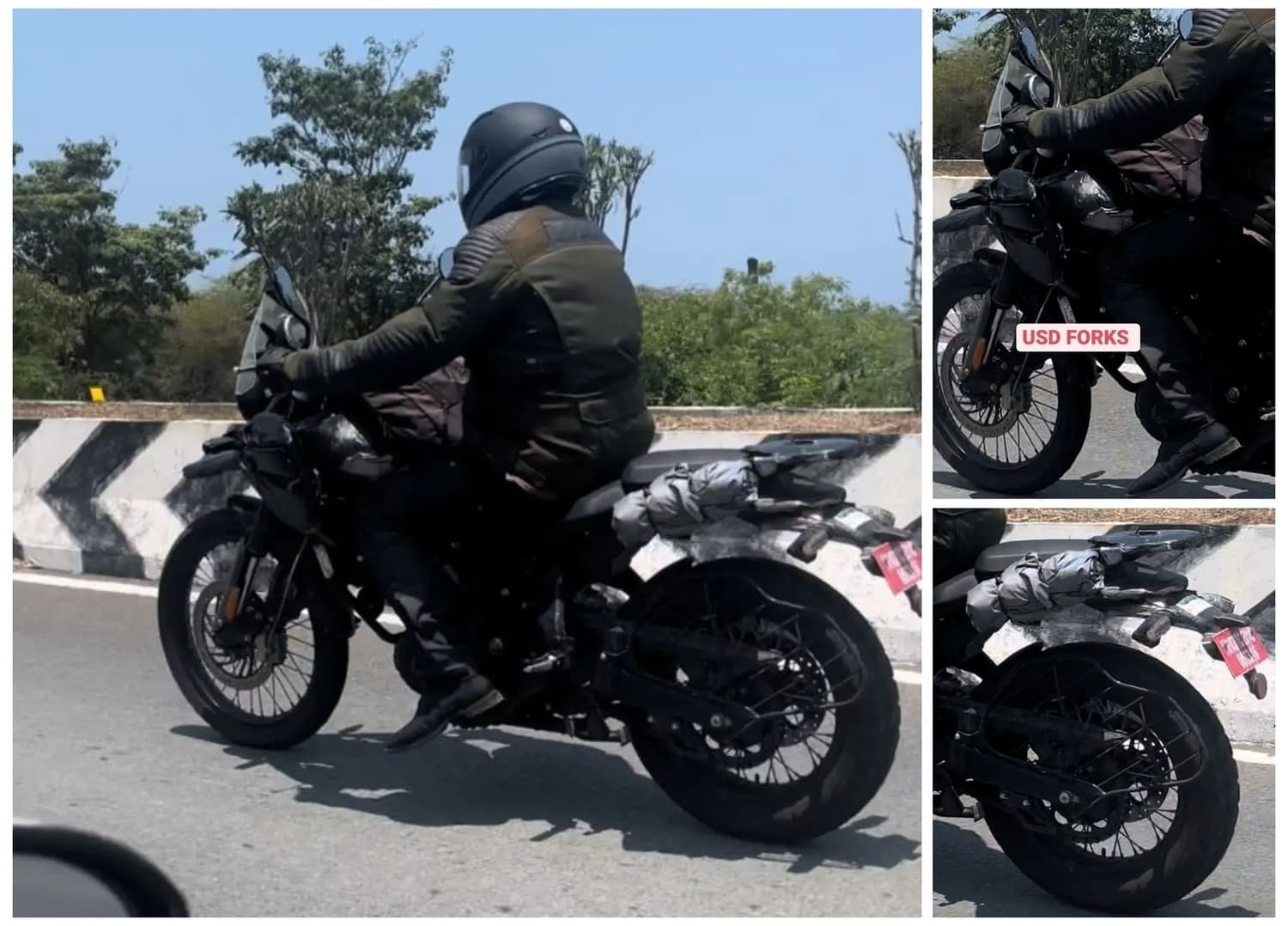 RE Himalayan 450 Spotted Cruising On Highway Royal Enfield Himalayan 450 spied cruising