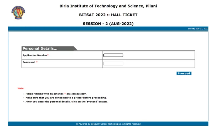 BITSAT 2022 Session two admit card out at bitsadmission.com, get link here