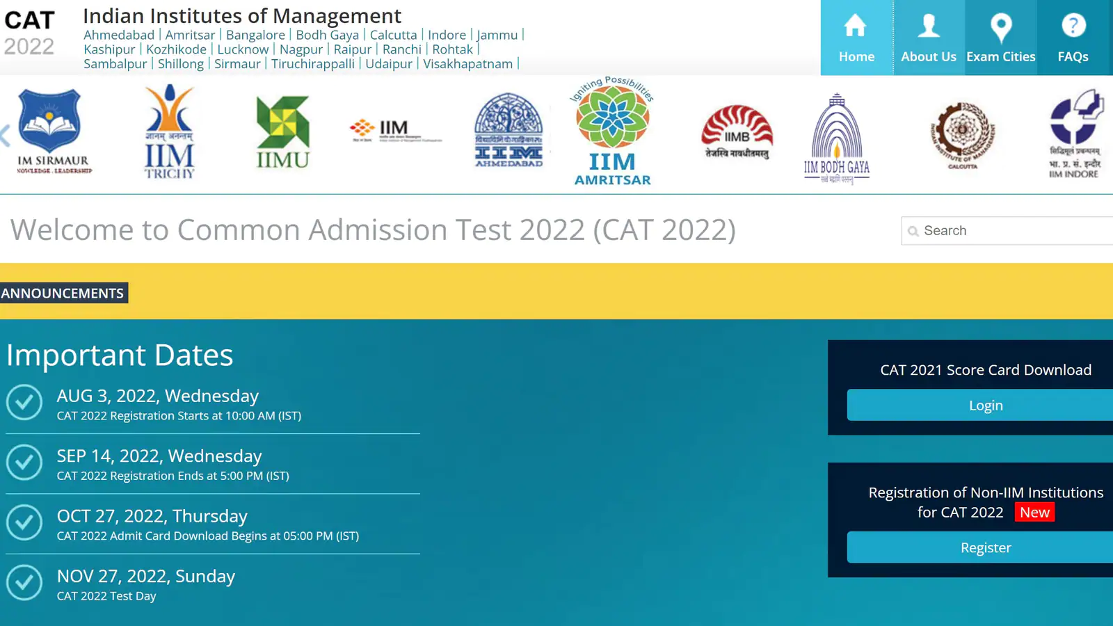 CAT 2022: Registration for IIM entrance test begins today on iimcat.ac.in | Competitive Exams