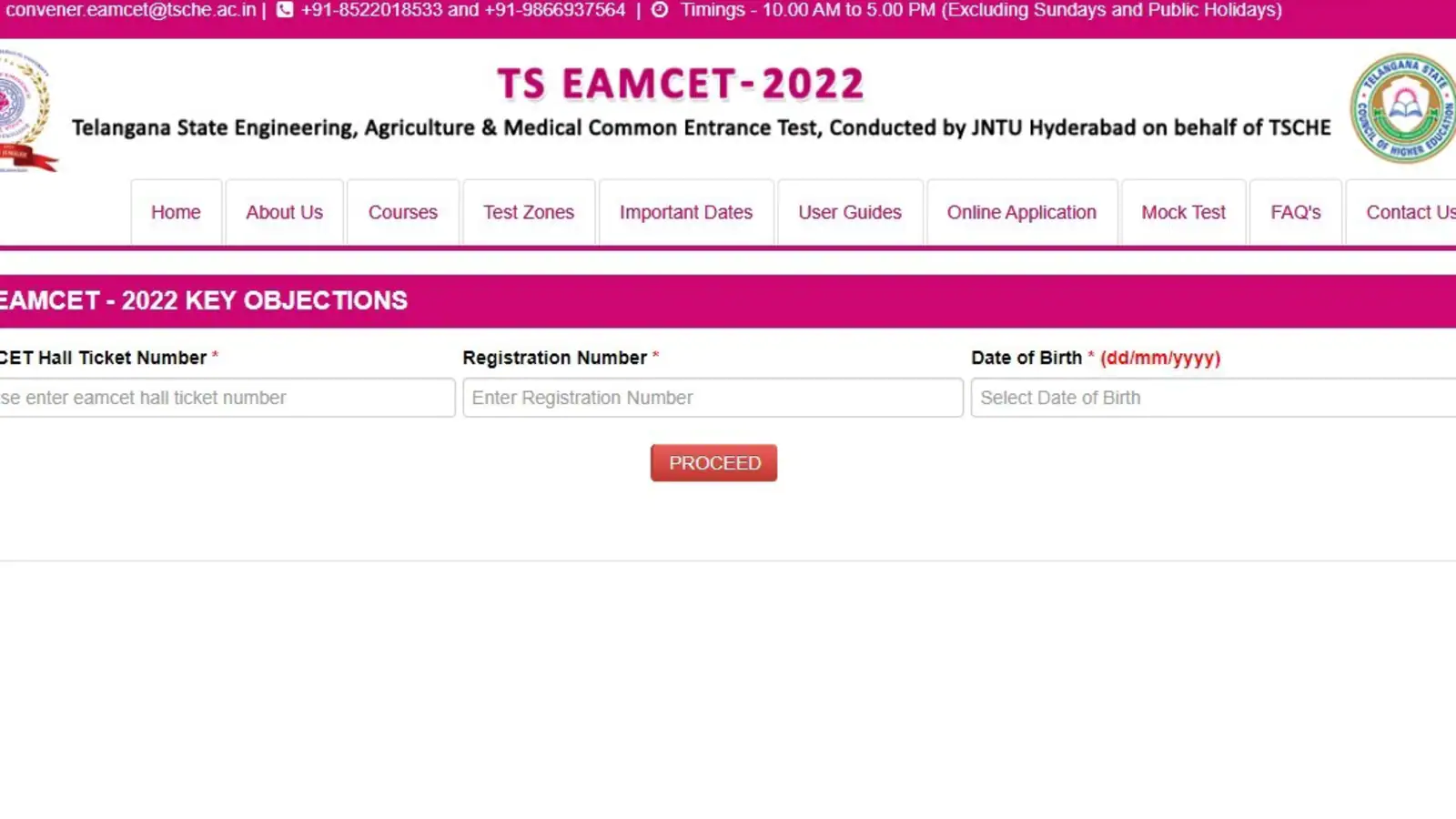 TS EAMCET 2022 Answer Key: Last date to raise objections on eamcet.tsche.ac.in