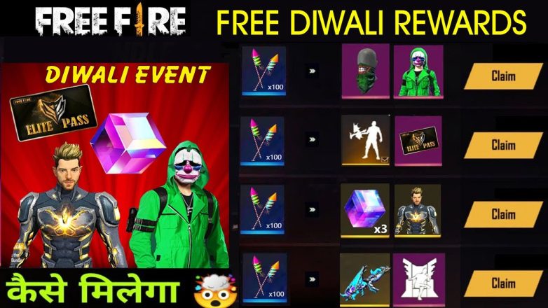 Free Fire Diwali Event Rewards: Roaring Knight Bundle, Roaring Protector Gloo Wall and others