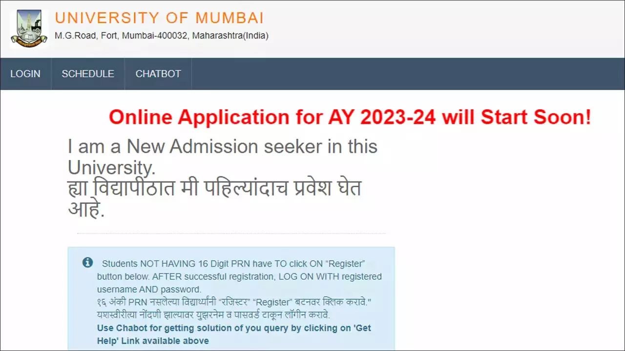 Mumbai University Admissions 2023 Mumbai University Admissions 2023