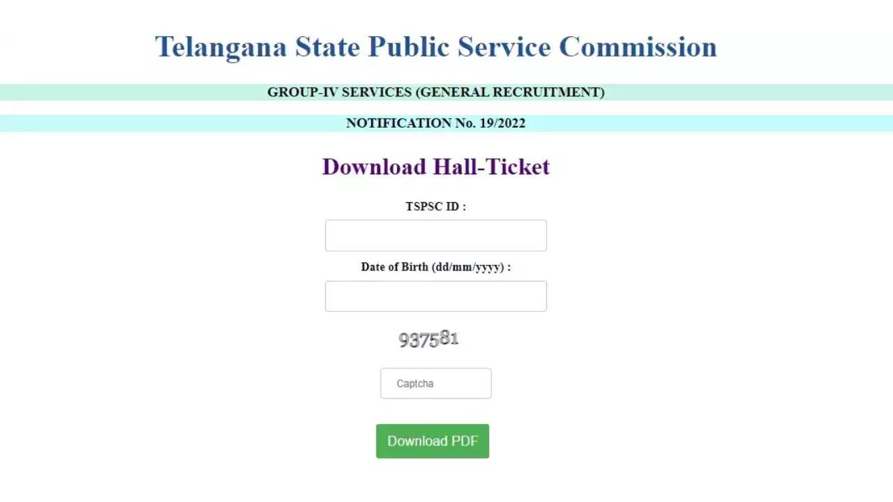 TSPSC Group 4_ Hall Ticket 2023 TSPSC Group 4_ Hall Ticket 2023