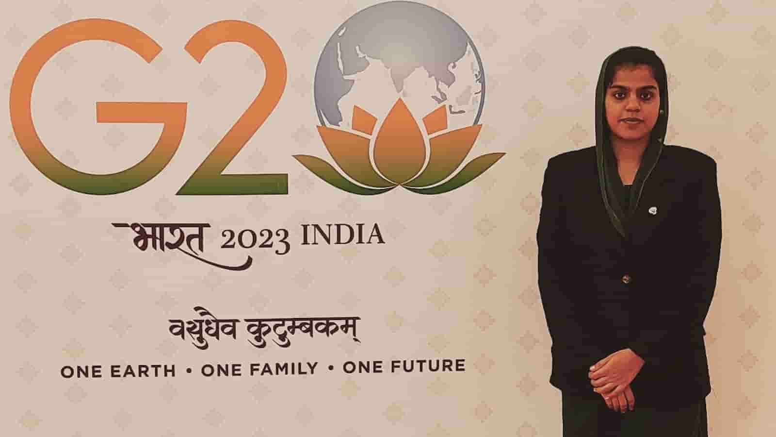 AMU research scholar attends G20 Women Empowerment Summit