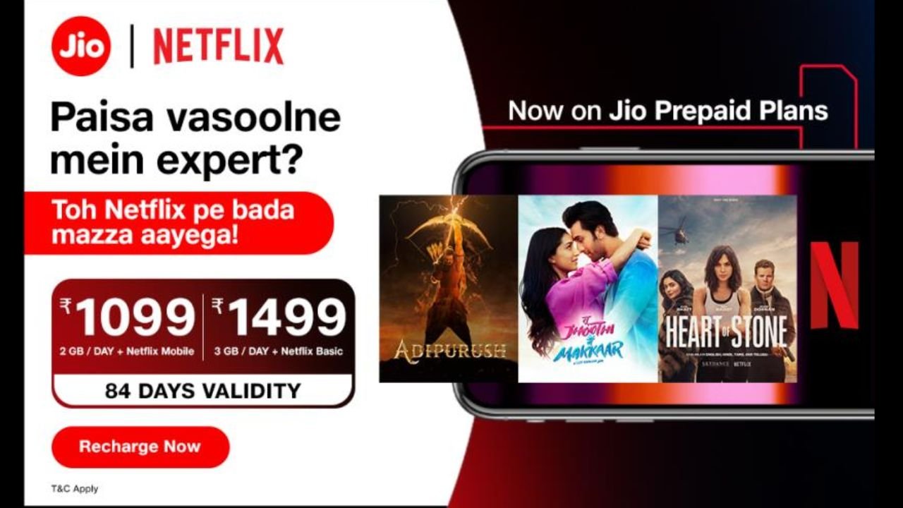 Jio's New Prepaid Plans Include Netflix Subscription Jio's New Prepaid Plans Include Netflix Subscription