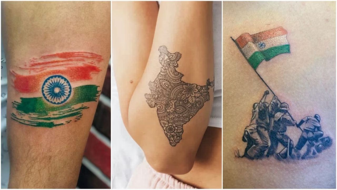 Top TriColour Tattoo Designs for Independence Day 2023