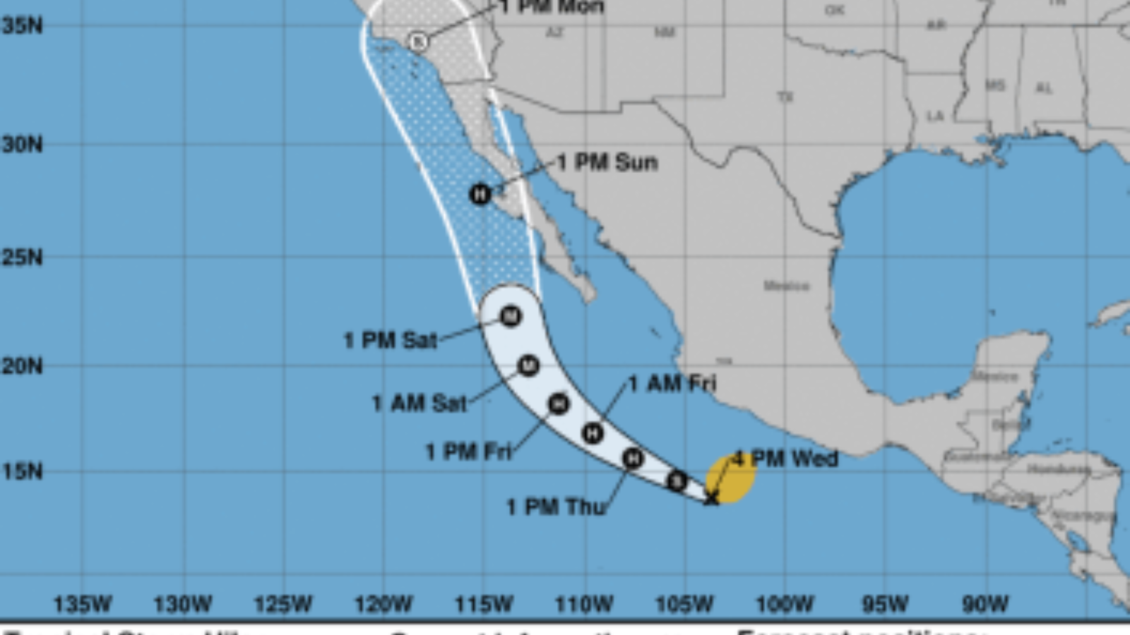 Hurricane Hilary Forecast Tropical StormForce Wind, Rain & Big Waves