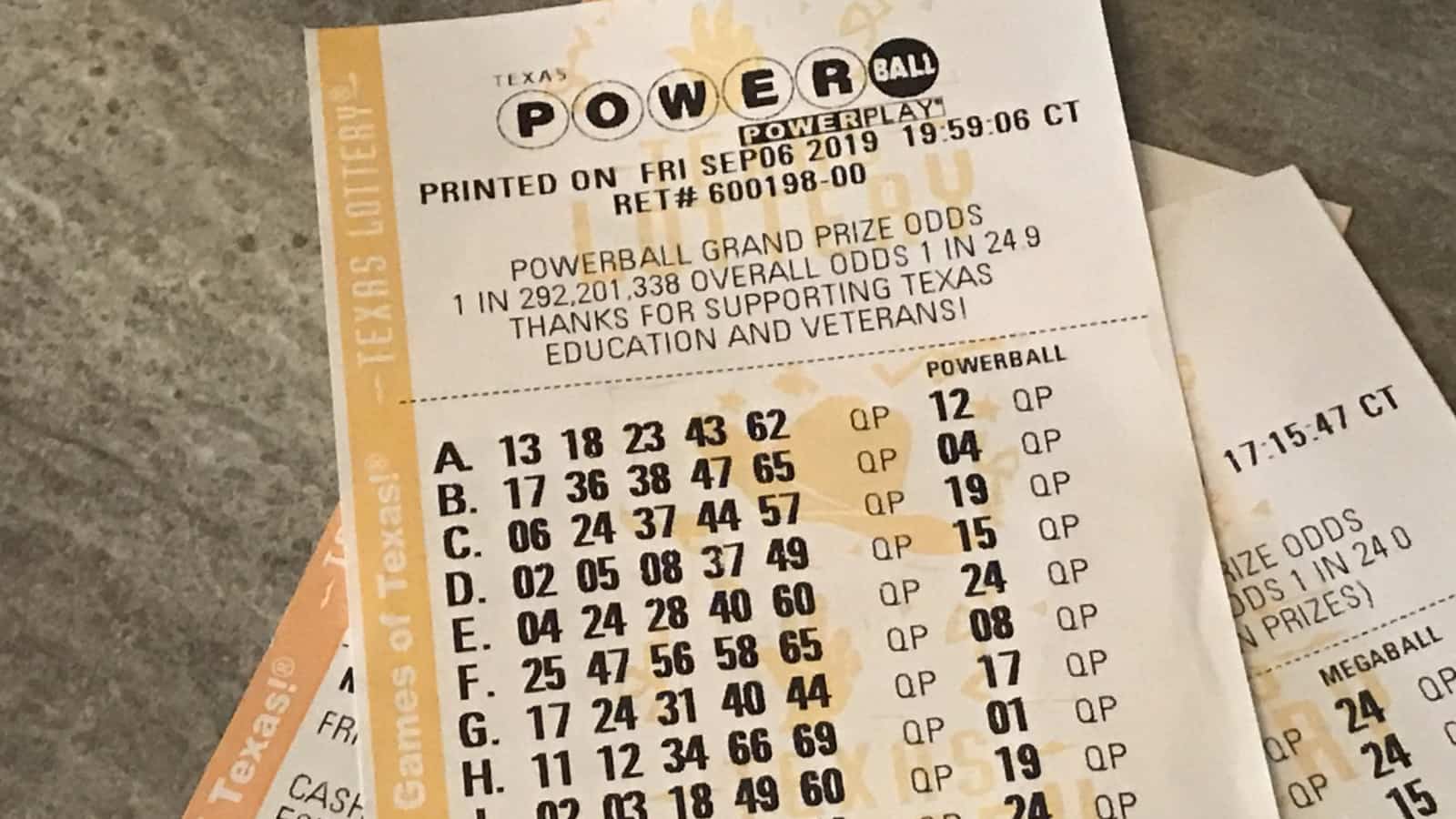 Powerball winning numbers for August 21, 2023 Jackpot worth 291