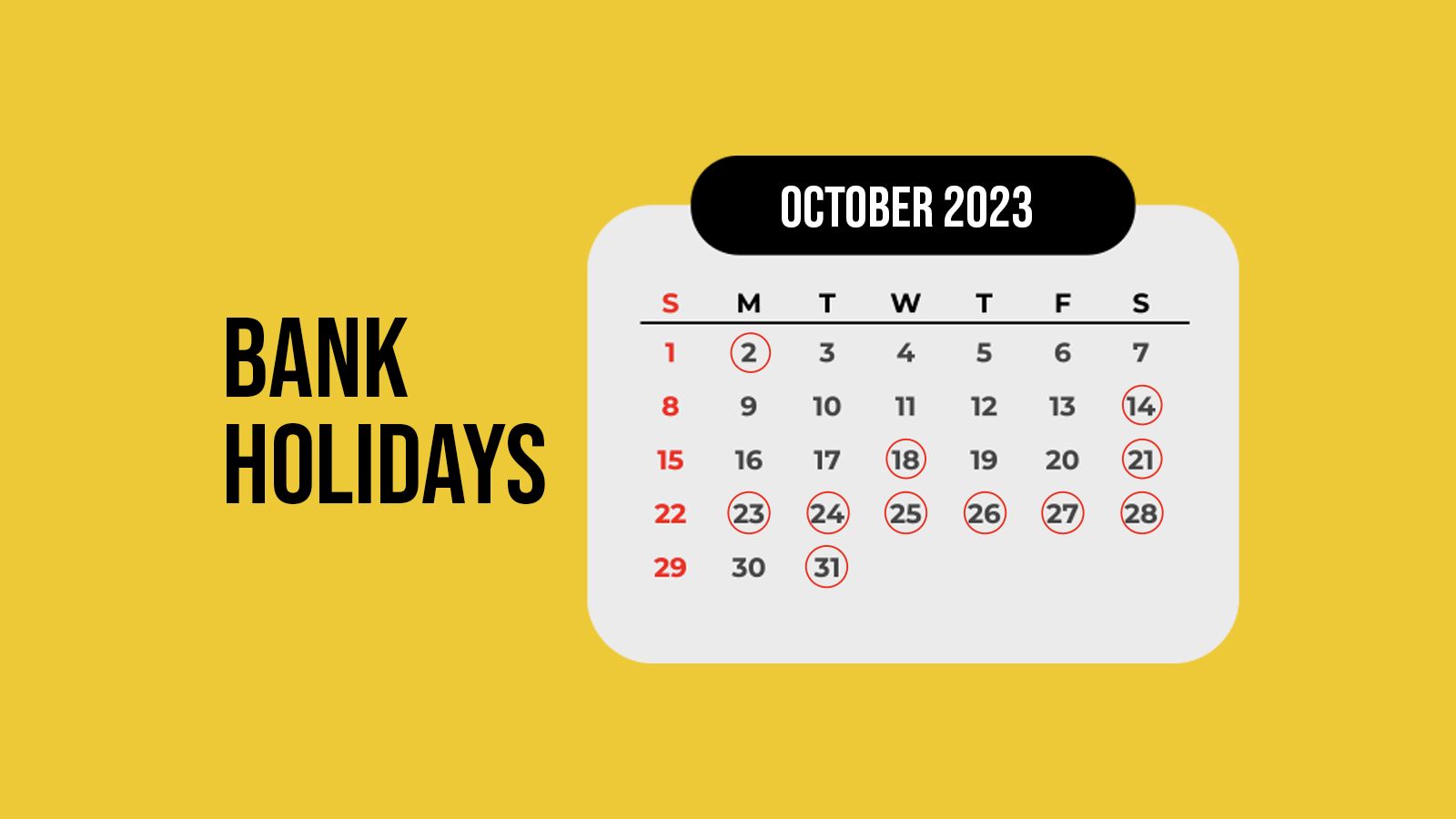 October Bank Holiday 2023