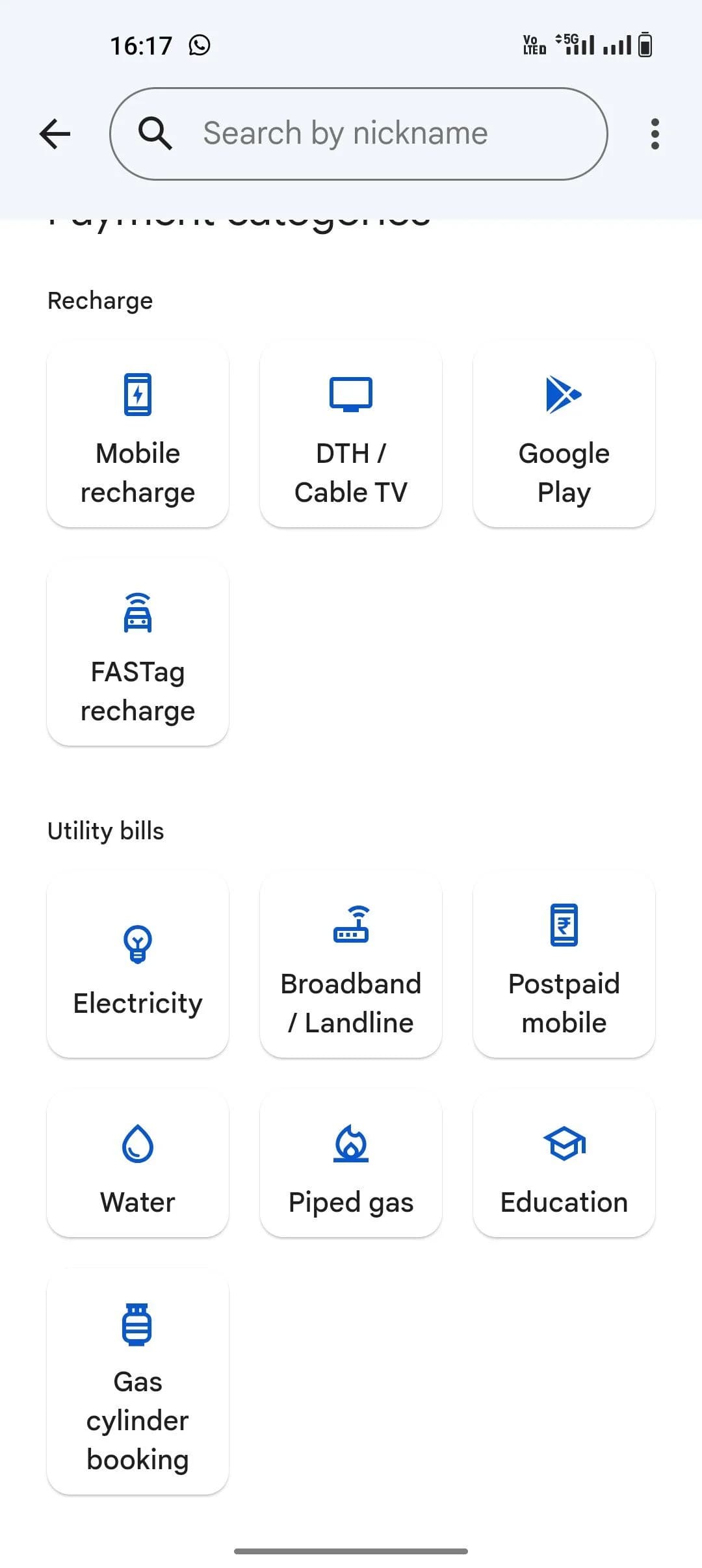 Faridabad water bill via UPI